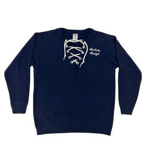 Pink Victoria’s Secret Shirt Women's S‎ Blue US Navy Anchors Aweigh Long Sleeve